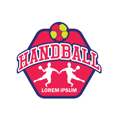 Mẫu logo câu lạc bóng ném Handball đẹp 1-05