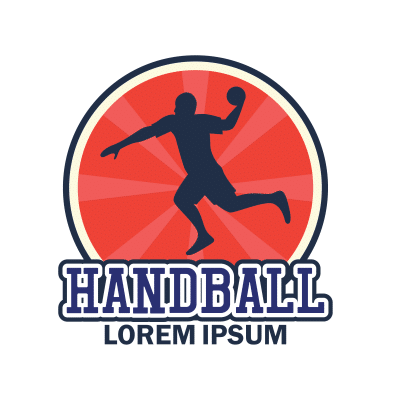 Mẫu logo câu lạc bóng ném Handball đẹp 1-11