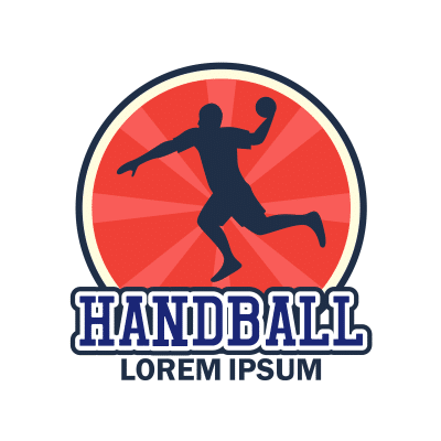 Mẫu logo câu lạc bóng ném Handball đẹp 1-34