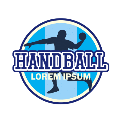 Mẫu logo câu lạc bóng ném Handball đẹp 2-01