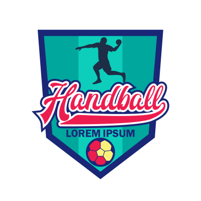 Mẫu logo câu lạc bóng ném Handball đẹp 2-02