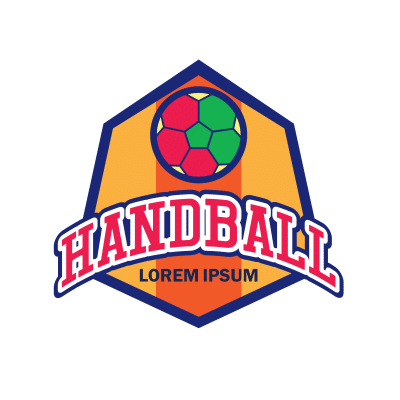 Mẫu logo câu lạc bóng ném Handball đẹp 2-03