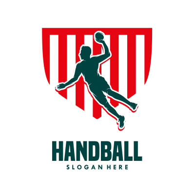 Mẫu logo câu lạc bóng ném Handball đẹp 2-04