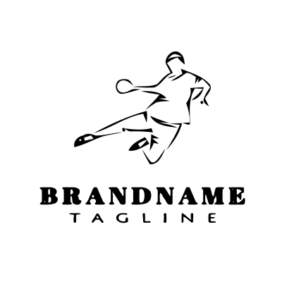 Mẫu logo câu lạc bóng ném Handball đẹp 2-06