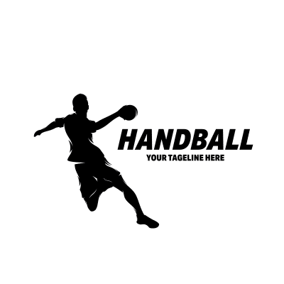 Mẫu logo câu lạc bóng ném Handball đẹp 2-08